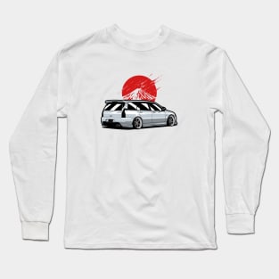 Silver Lancer Evo Wagon Long Sleeve T-Shirt